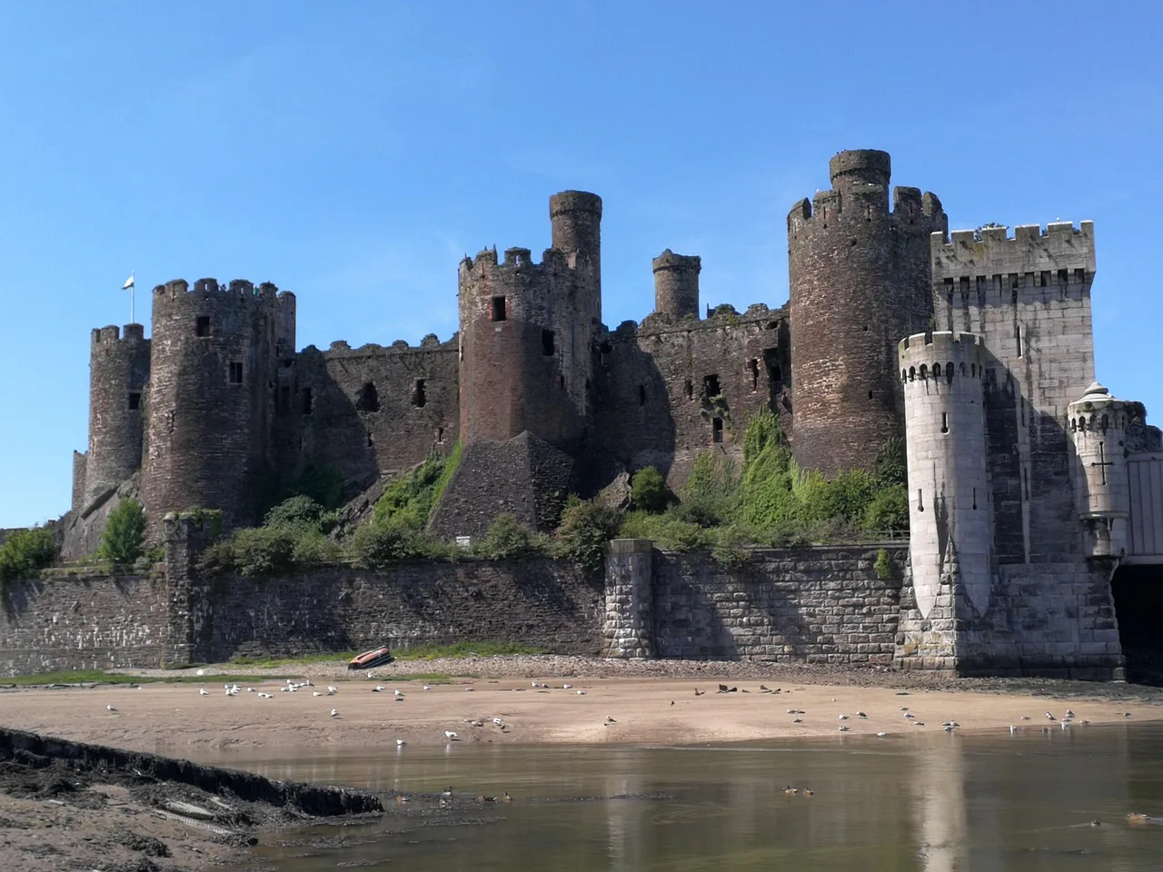 castle, wales, conway, welsh, uk, tower, estuary, coast, blue castle, wales, wales, wales, wales, wales, conway, conway