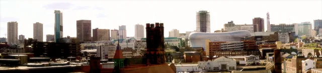 Skyline of central Birmingham , England. Photographed from Deritend by en:User:Thommy-86 in September 2006. View looks westward (left of image) to north-west (right of image). Key to identification of buildings 1 Clydesdale Tower (south Sentinel ) (90m) 2 Metropolitan House (69m) 3 Cleveland Tower (. Census data limits for multilingual social media planning